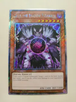 Card Caius the Shadow Monarch RA03-EN194 Platinum Secret Rare 1st Ed NM - Image 1