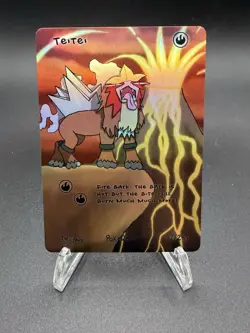 Pokederp Holo Teitei 2/2 Secret Rare - Entei Pokemon Custom Derpy Card - Image 2