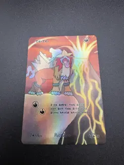 Pokederp Holo Teitei 2/2 Secret Rare - Entei Pokemon Custom Derpy Card - Image 4