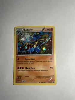 NM Pokemon Lucario XY140 XY Promo Holo Stage 1 100HP Bone Rush Mach Claw - Image 1