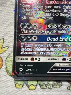 Pokemon TCG Darkrai GX Burning Shadows 88/147 Holo Ultra Rare MP - Image 5