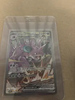 Pokemon Team Rocket's Nidoking EX 233/182 Destined Rivals Holo Rare HP 330 - Image 1