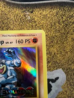 Pokemon ITALIAN Machamp 59/108 XY Evolutions Prerelease Promo Holofoil DAMAGED - Image 3