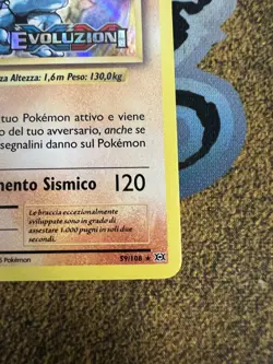 Pokemon ITALIAN Machamp 59/108 XY Evolutions Prerelease Promo Holofoil DAMAGED - Image 4