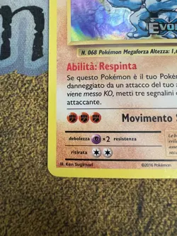 Pokemon ITALIAN Machamp 59/108 XY Evolutions Prerelease Promo Holofoil DAMAGED - Image 5