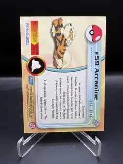 1999 Pokemon Topps Arcanine 59 NM - Image 2