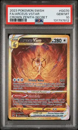 2023 POKEMON SWORD & SHIELD CROWN ZENITH SECRET FULL ART/ARCEUS VSTAR PSA 10 - Image 1