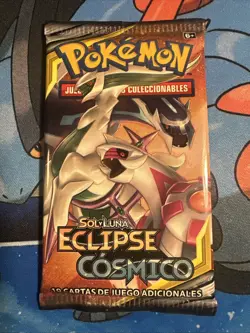 Spanish Pokemon Sol y Luna Eclipse Cosmico x1 Sealed Booster Pack Cosmic Eclipse - Image 3
