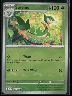 Servine #2/86 2025 Scarlet & Violet Black Bolt Holo Poke Ball Pattern - Image 1