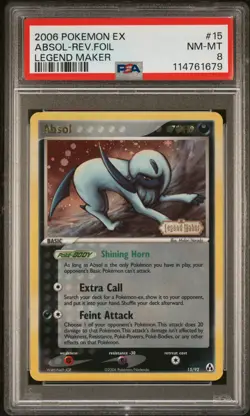 2006 POKEMON EX LEGEND MAKER ABSOL #15 REVERSE PSA 8 NM #114761679 - Image 1