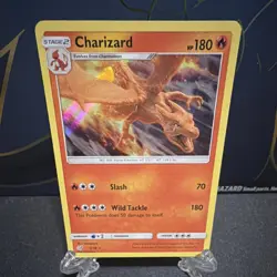 Pokemon Charizard Detective Pikachu 5/18 Stage 2 Holo Rare 180 HP Wild Tackle - Image 1