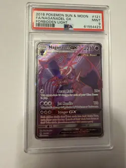 Naganadel GX 121/131 Full Art SM Forbidden Light Pokemon TCG NM PSA 9 - Image 1