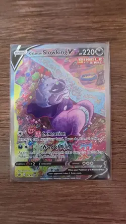 Pokemon Galarian Slowking V Full Art Single Strike Ultra Rare 179/198 Chilling.. - Image 1