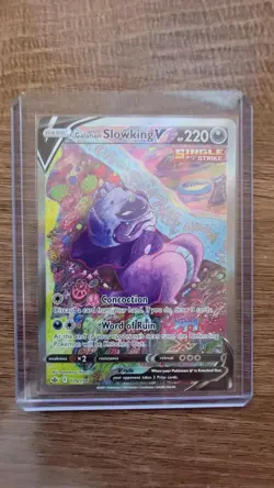 Pokemon Galarian Slowking V Full Art Single Strike Ultra Rare 179/198 Chilling.. - Image 3