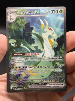 Pokemon Serperior ex 164/086 Holo Special Illustration Rare Sv: Black Bolt NM - Image 3