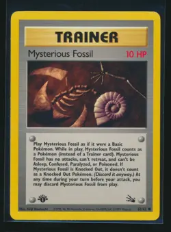 1999 Pokemon FOSSIL (WOTC) -#62 Trainer: MYSTERIOUS FOSSIL *1st Edition* - Image 1