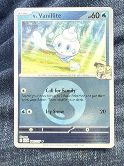 N’s Vanillite 049/217 Water Energy Reverse Holo Pokemon Ascended Heroes - Image 1