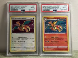 SEQUENTIAL PSA 8 SPECIAL DELIVERY BIDOOF & CHARIZARD POKEMON SET | PROMO - Image 1
