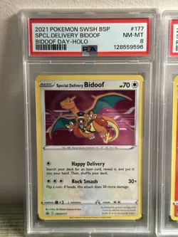 SEQUENTIAL PSA 8 SPECIAL DELIVERY BIDOOF & CHARIZARD POKEMON SET | PROMO - Image 2