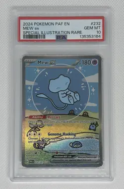 Pokemon Scarlet & Violet Paldean Fates Bubble Mew PSA 10 Mew EX 232/091 - Image 2