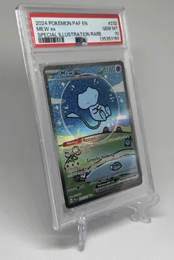 Pokemon Scarlet & Violet Paldean Fates Bubble Mew PSA 10 Mew EX 232/091 - Image 4