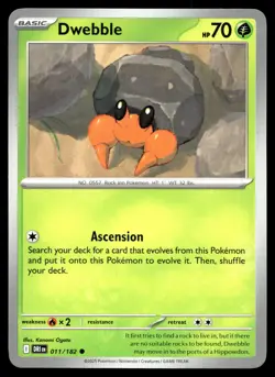 Dwebble 011/182 Pokemon Sv10: Destined Rivals Non Holo - Image 1