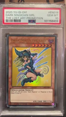 Yu-Gi-Oh Dark Magician Girl LART-EN019 PSA10 - Image 1