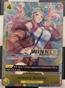 One Piece Heroines Winner Pack Jewelry Bonney Winner Stamp P-113 - Image 1