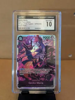 Gecko Moria One Piece CCG CGC 10 Super Rare Foil Wings of the Captain OP06-086 - Image 1