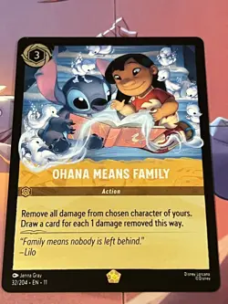 32/204 Ohana Means Family - Winterspell - Legendary - Disney Lorcana FOIL - Image 1