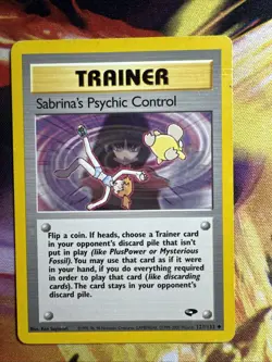 Pokemon TCG Trainer Card Sabrina’s Psychic Control 121/132 LP - Image 1