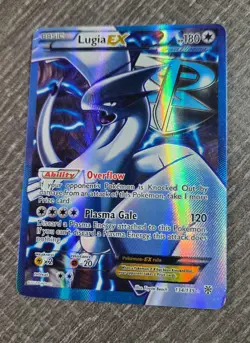 Lugia EX 134/135 FULL ART Plasma Storm Black & White Pokemon Card DMG/HP - Image 1