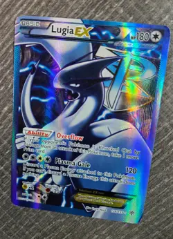 Lugia EX 134/135 FULL ART Plasma Storm Black & White Pokemon Card DMG/HP - Image 3
