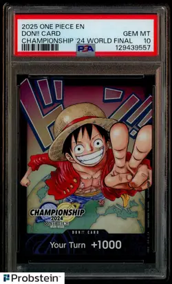 2025 One Piece EN Championship '24 World Final Don!! Card PSA 10 GEM MINT - Image 1