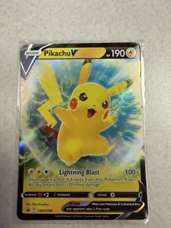 Pikachu V SWSH198 NM Holofoil Promo TCG Card Rare Pokemon Card - BOX FRESH!! - Image 1