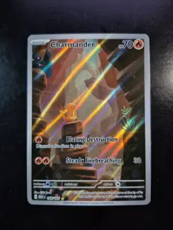 Pokemon TCG Charmander 168/165 SV: 151 Illustration Rare Holo Card NM - Image 1