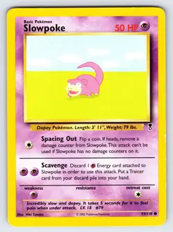 Slowpoke 93/110 2002 Legendary Collection Pokemon Card TCG WOTC Vintage - VLP - Image 1
