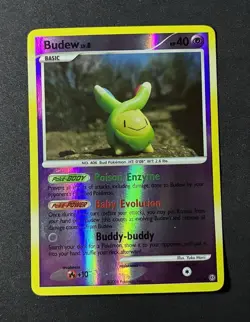 Pokemon Budew 33/100 Stormfront Reverse Holo Uncommon Basic Card 2008 English - Image 1