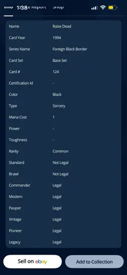 Vintage~MTG💀Raise Dead💀Magic the Gathering~1994 - Image 3