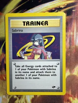 Pokemon Gym Challenge Sabrina Trainer Card 110/132 Rare Ungraded NM+ - Image 1