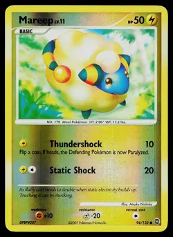 Pokemon Card - Mareep Secret Wonders 94/132 Common Reverse Holo - Image 1