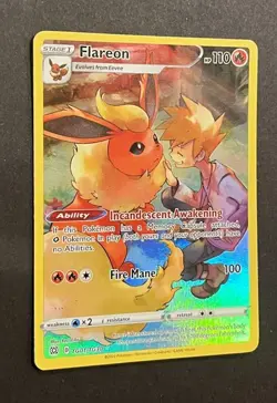 Pokemon Flareon TG01/TG30 Brilliant Stars Trainer Gallery Holo NM - Image 3