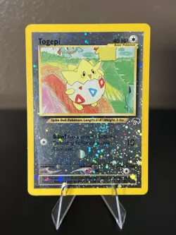 Pokemon Togepi 4/18 Southern Islands Promo Reverse Holo Swirl 2001 WotC LP - Image 1