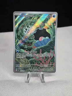 2025 Pokemon Destined Rivals CLAMPERL 195/182 Illustration Rare - Image 1