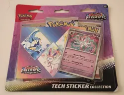 Pokemon TCG Prismatic Evolutions Blister Sylveon Tech Sticker Collection Sealed - Image 1