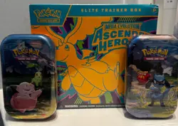 Sealed Pokemon Mega Evolution Ascended Heroes ETB and TWO Mini Tins - Image 1