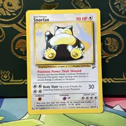 1999 Pokemon Snorlax 30/130 Base Set 2 Non-Holo Rare NM - Image 1