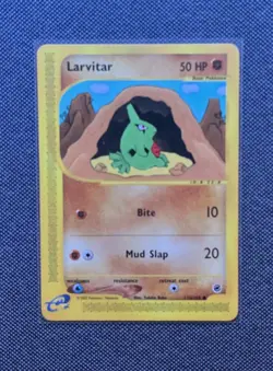 Pokemon Larvitar #116/165 Common - 2002 Expedition Base Set - NM to MT Condition - Image 1