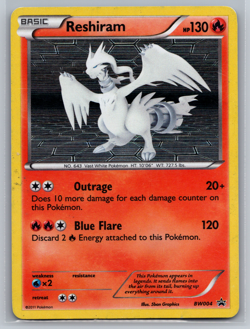 Reshiram BW004 Holographic Black Star Promo Pokemon TCG MP 002 - Image 1