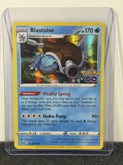 Pokemon TCG - BLASTOISE - 017/078 - HOLO - RARE - SWSH Pokemon GO (2022) - Image 1